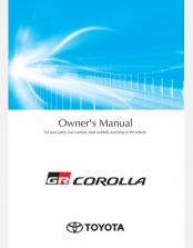 TOYOTA COROLLA GR 2024-2025 OWNERS MANUAL